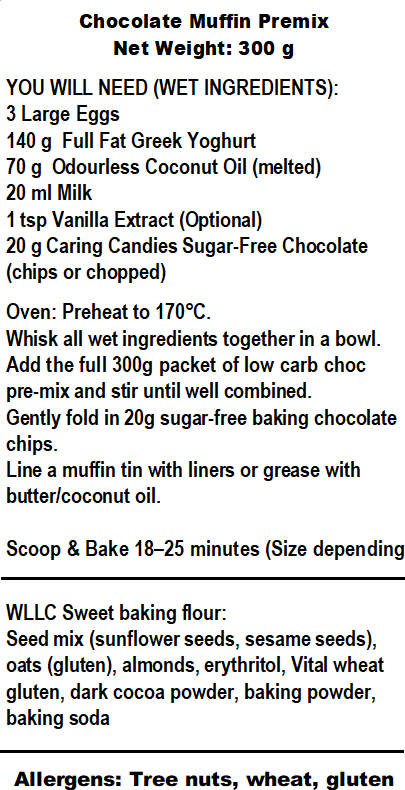 We Love Low Carb – Muffin Vanilla Premix (320g) 2 We Love Low Carb – Muffin Vanilla Premix (320g) - Image 2
